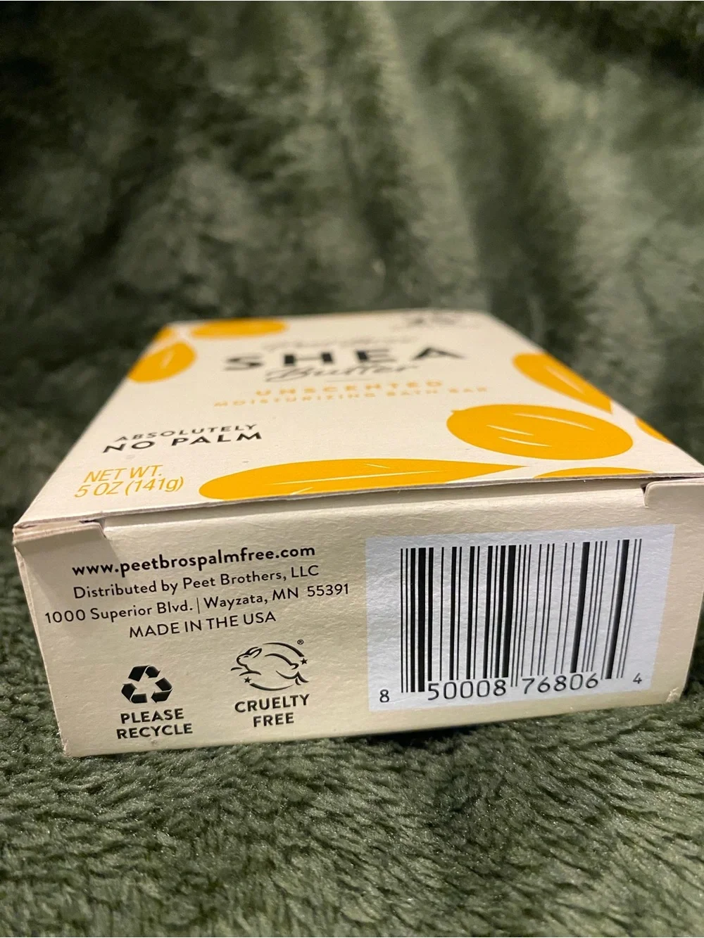 Unscented Shea Butter Moisturizing Bath Bar - Pete Bros